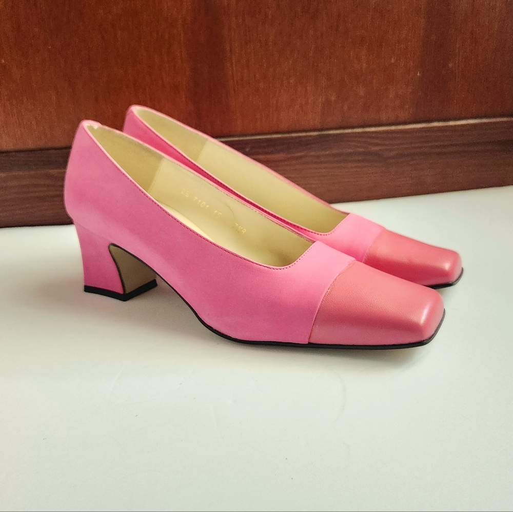 Pink Low Leather Pump 7.5 M